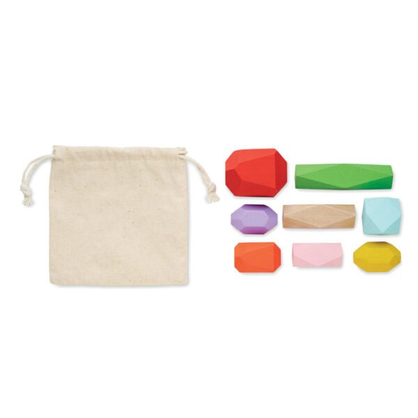 8 stacking wood rocks in pouch 4 gift suppliers