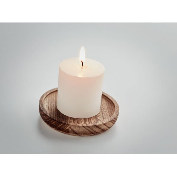 Candle on round wooden base 5 gift suppliers Candle on round wooden base