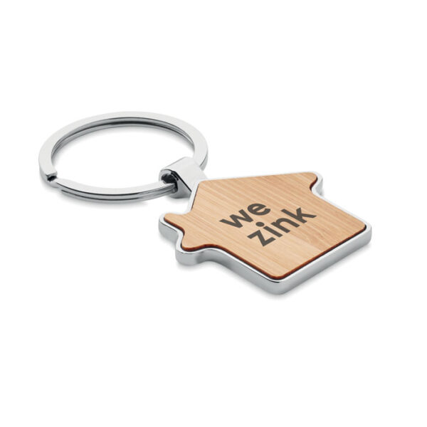 House key ring metal bamboo 1 mustang advertising trading llc