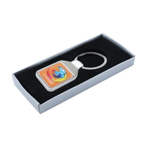 Keychains with 2 sides logo gift suppliers Compact keychain with logos on both sides