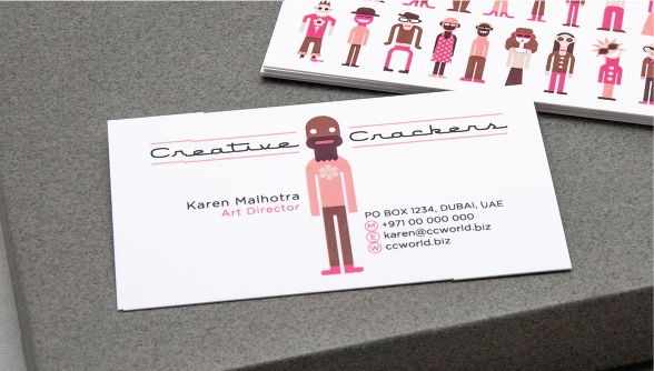Elegant matte laminated business cards for a refined presentation