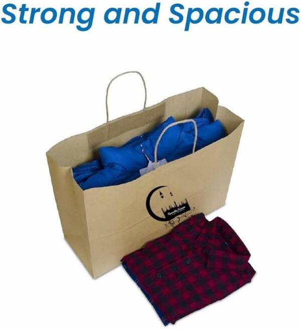 Strong and spacious kraft brown paper bags
