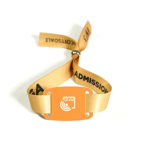 E ticket disposable festival event fabric woven rfid wristband in uae
