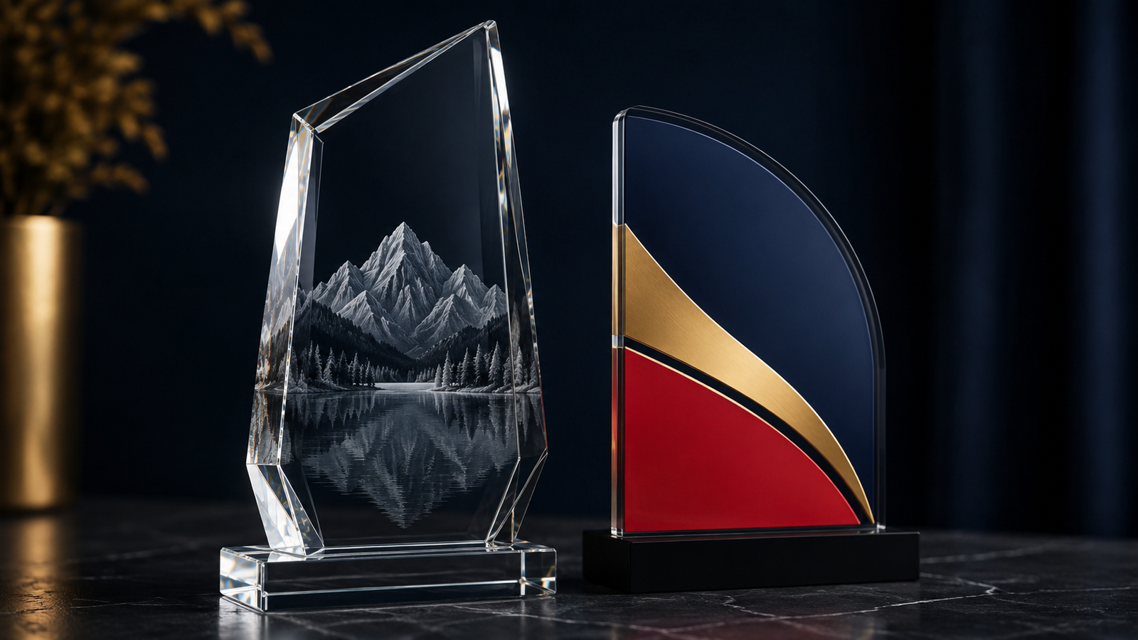 Engraving versus printing on awards UAE